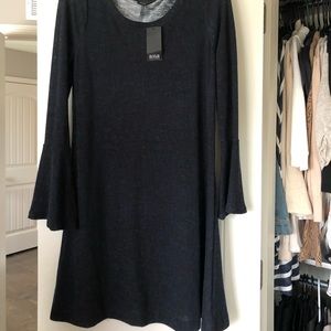 A.N.A. Blue/Black animal print dress Small NWT